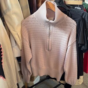 Varley Soft Lilac Turtleneck Sweater